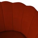 Ver imagem 3 de Poltrona Decorativa Pétala Veludo Vermelho Pés Palito