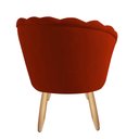 Ver imagem 4 de Poltrona Decorativa Pétala Veludo Vermelho Pés Palito