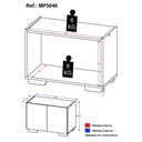Ver imagem 3 de Gabinete Armário de Banheiro 62,5cm 2 Portas com Pés Multimóveis Mp5046 Branco/natural