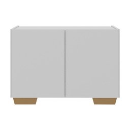 Gabinete Armário de Banheiro 62,5cm 2 Portas com Pés Multimóveis Mp5046 Branco/natural - 5 Gabinete Armário de Banheiro 62,5cm 2 Portas com Pés Multimóveis Mp5046 Branco/natural - 5