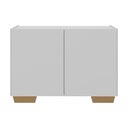Ver imagem 5 de Gabinete Armário de Banheiro 62,5cm 2 Portas com Pés Multimóveis Mp5046 Branco/natural