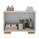 Ver imagem 4 de Gabinete Armário de Banheiro 62,5cm 2 Portas com Pés Multimóveis Mp5046 Branco/natural