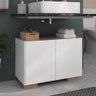 Gabinete Armário de Banheiro 62,5cm 2 Portas com Pés Multimóveis Mp5046 Branco/natural - 2