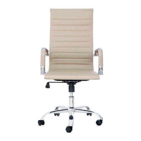 Cadeira Presidente Charles Eames Esteirinha Couro Pu 11P:Nude/1