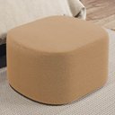 Ver imagem 2 de Puff Decorativo Orgânico para Living Quarto 70cm Doha W01 Bouclê Mostarda - Lyam Decor