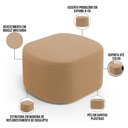 Ver imagem 4 de Puff Decorativo Orgânico para Living Quarto 70cm Doha W01 Bouclê Mostarda - Lyam Decor