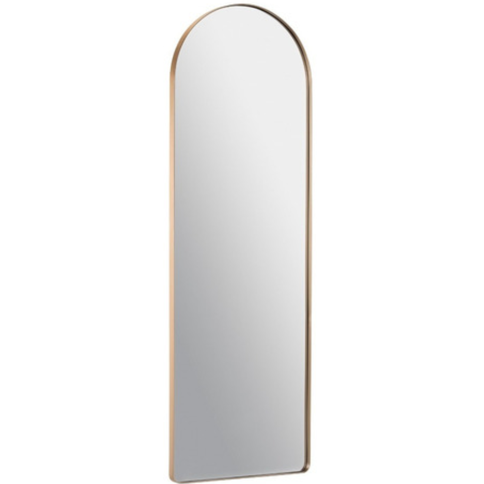 Espelho Grande Oval de Base Reta Com Moldura Em Metal Industrial 150 x 60 Cm- Dourado - 4