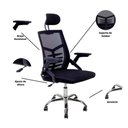 Ver imagem 6 de Kit 4 Cadeiras Escritório Executiva Diretor Relax Ergonômica com Apoio de Cabeça