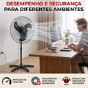 Ver imagem 3 de Ventilador de Coluna Casa Lys 210W 60cm 3 Pás Preto Vellum Bivolt
