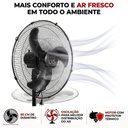 Ver imagem 4 de Ventilador de Coluna Casa Lys 210W 60cm 3 Pás Preto Vellum Bivolt