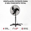 Ver imagem 5 de Ventilador de Coluna Casa Lys 210W 60cm 3 Pás Preto Vellum Bivolt