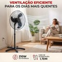Ver imagem 2 de Ventilador de Coluna Casa Lys 210W 60cm 3 Pás Preto Vellum Bivolt