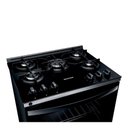 Ver imagem 5 de Fogão De Piso 5 Bocas Com Mesa De Vidro Turbo Chamas Brastemp Preto Bivolt