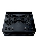 Ver imagem 6 de Fogão De Piso 5 Bocas Com Mesa De Vidro Turbo Chamas Brastemp Preto Bivolt