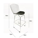 Ver imagem 4 de Banqueta BERTÓIA cromada assento preto altura 60cm - Poltronas do Sul