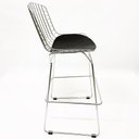 Ver imagem 2 de Banqueta BERTÓIA cromada assento preto altura 60cm - Poltronas do Sul