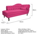 Ver imagem 3 de Kit Diva Recamier Diana 185cm Lado Esquerdo e 02 Poltronas Julia Suede - Doce Sonho Móveis RECAMIER