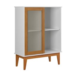 Armário Aparador Denver 1 Porta com Pé de Madeira Moveis House - 5