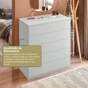 Ver imagem 6 de Cômoda para Quarto com 5 Gavetas Compacta 86,8CMX45CMX91,5cm Cinza