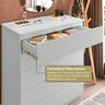 Cômoda para Quarto com 5 Gavetas 86,8cm X 91,5cm Compacta - 5