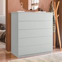 Ver imagem 1 de Cômoda para Quarto com 5 Gavetas Compacta 86,8CMX45CMX91,5cm Cinza