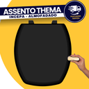Ver imagem 1 de Assento Tampa Vaso Sanitário Thema Incepa Almofadado Preto Durín