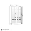 Ver imagem 2 de Cristaleira Decorativa Portas em Vídro Solari Mdf 140cm Luminária Led Jequitibá/gris Fosco G77 - Gra