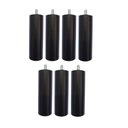 Ver imagem 1 de Kit 7 Pés Cama Box Solteiro ou Bipartida Tubo 13 Cm Cor:preto