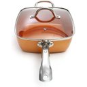 Ver imagem 1 de Kit Profissional Panela Caçarola Frigideira Titânio / Cerâmica Antiaderente Completa