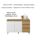 Ver imagem 4 de Balcão 3 Portas 2 Gavetas Nevasca Atacama/off White