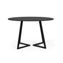 Ver imagem 2 de Mesa de Jantar Redonda Industrial 120cm 4 a 6 Lugares Rigo MDF Preta - Straub Web
