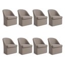 Ver imagem 1 de Kit 8 Poltronas Decorativas Malli Linho - Pallazio Cor:Cappuccino