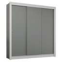 Ver imagem 5 de Guarda-roupa Casal 3 Portas de Correr Branco/cinza Sublime Plus Madesa Branco/cinza