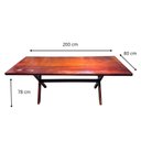Ver imagem 2 de Mesa Rustica para Varanda em Madeira Maciça 2 Metros Yescasa