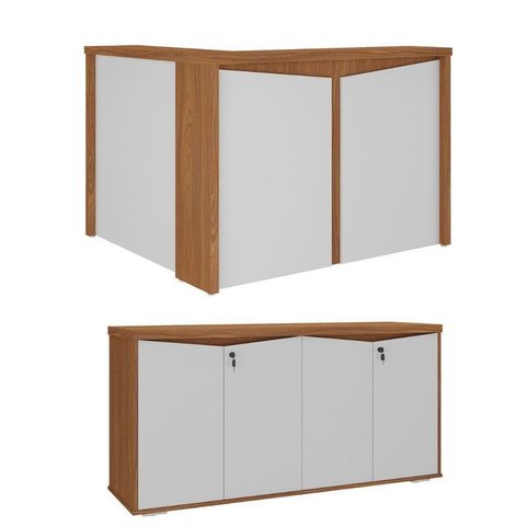 Conjunto Escritório: Balcão Atendimento 6308 + Balcão 6292