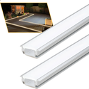 Ver imagem 1 de Perfil Led Embutir 28x11mm Ip65 2m Solo Garagem Externo Iluminação Durável para Pisos e Fachadas