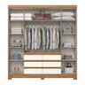 Guarda Roupa Casal B355 6 Portas e 6 Gavetas Nature/off White - Móveis Briz - 3