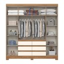 Ver imagem 3 de Guarda Roupa Casal B355 6 Portas e 6 Gavetas Nature/off White - Móveis Briz