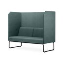Ver imagem 1 de Sofa Privativo Pix com Divisoria e Assento Mescla Verde Base Aco Preto - 55075