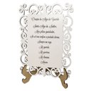 Ver imagem 6 de Quadro Decorativo MDF 20cm x 28cm para Sala de Estar Oração Anjo da Guarda M01 Branco e Cru - Annie