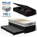 Ver imagem 4 de Cama Box Baú com Colchão de Molas Ensacadas Double Face Pillow Euro Alfa Probel + Auxiliar