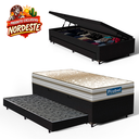 Ver imagem 3 de Cama Box Baú com Colchão de Molas Ensacadas Double Face Pillow Euro Alfa Probel + Auxiliar