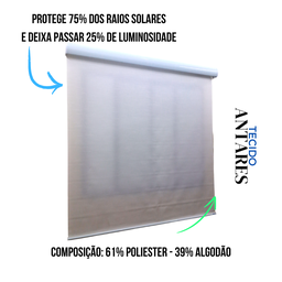 Cortina Persiana Rolo Antares com Bando Largura 1,80 X 1,60 Altura Modelo Sofisticado - 6