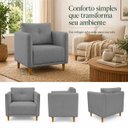 Ver imagem 5 de Kit 2 Poltronas Decorativa Luxo para Sala Consultório Escritório Recepção Aviv Linho Premium