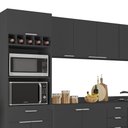 Ver imagem 6 de Armário de Cozinha com Tampo CP05 260cm Pérola Preto Z34 - Mpozenato