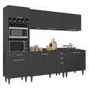 Ver imagem 2 de Armário de Cozinha com Tampo CP05 260cm Pérola Preto Z34 - Mpozenato