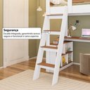 Ver imagem 5 de Cama Infantil Alta com Escrivaninha e 6 Gavetas para Colchão 88x188cm Multimóveis Crrui-CAM007