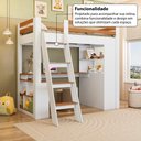 Ver imagem 7 de Cama Infantil Alta com Escrivaninha e 6 Gavetas para Colchão 88x188cm Multimóveis Crrui-CAM007