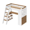 Ver imagem 2 de Cama Infantil Alta com Escrivaninha e 6 Gavetas para Colchão 88x188cm Multimóveis Crrui-CAM007