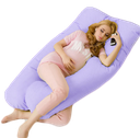 Ver imagem 1 de Capa para Travesseiro Gigante Anatômico 170x80cm Happy Line - Lilás